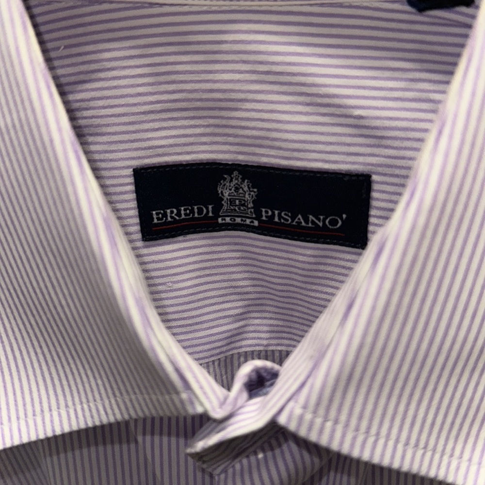Eredi Pisano - Men’s Dress Shirt - Size 15.5 - Purple - Great Condition